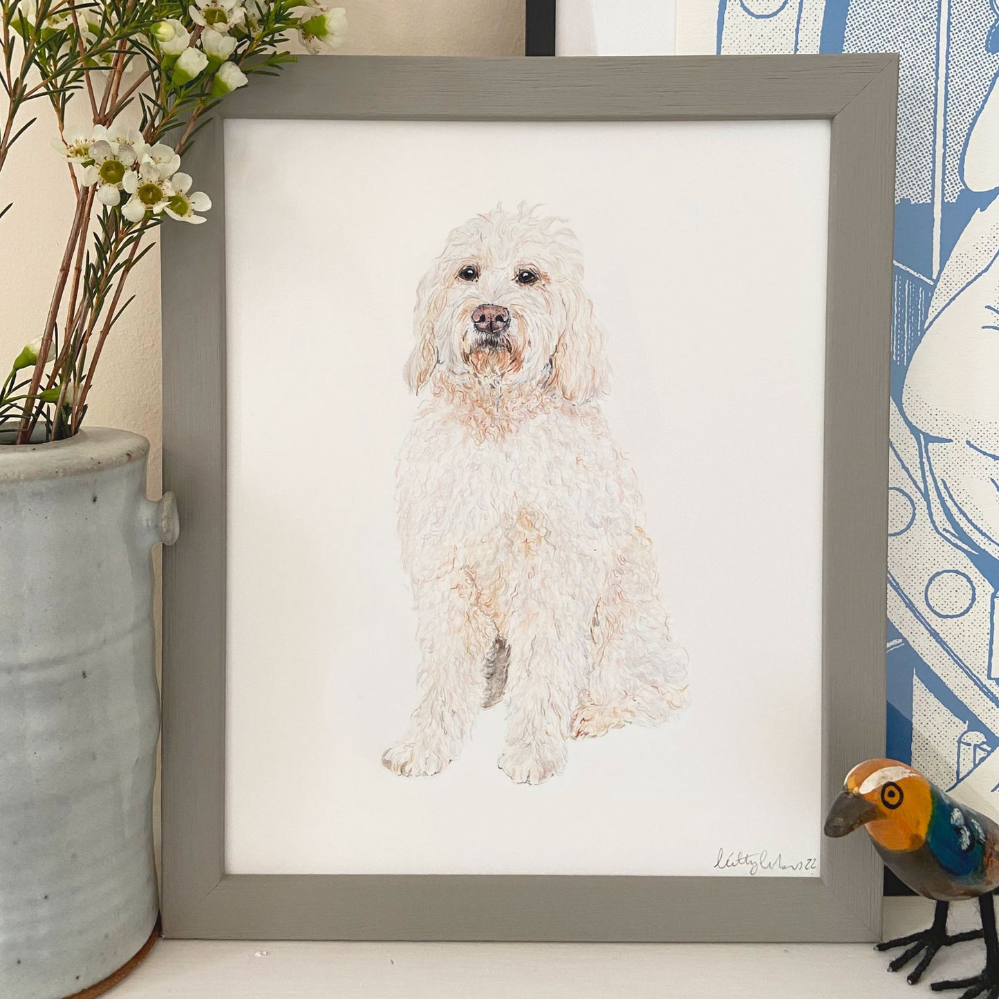Golden Doodle Original Drawing