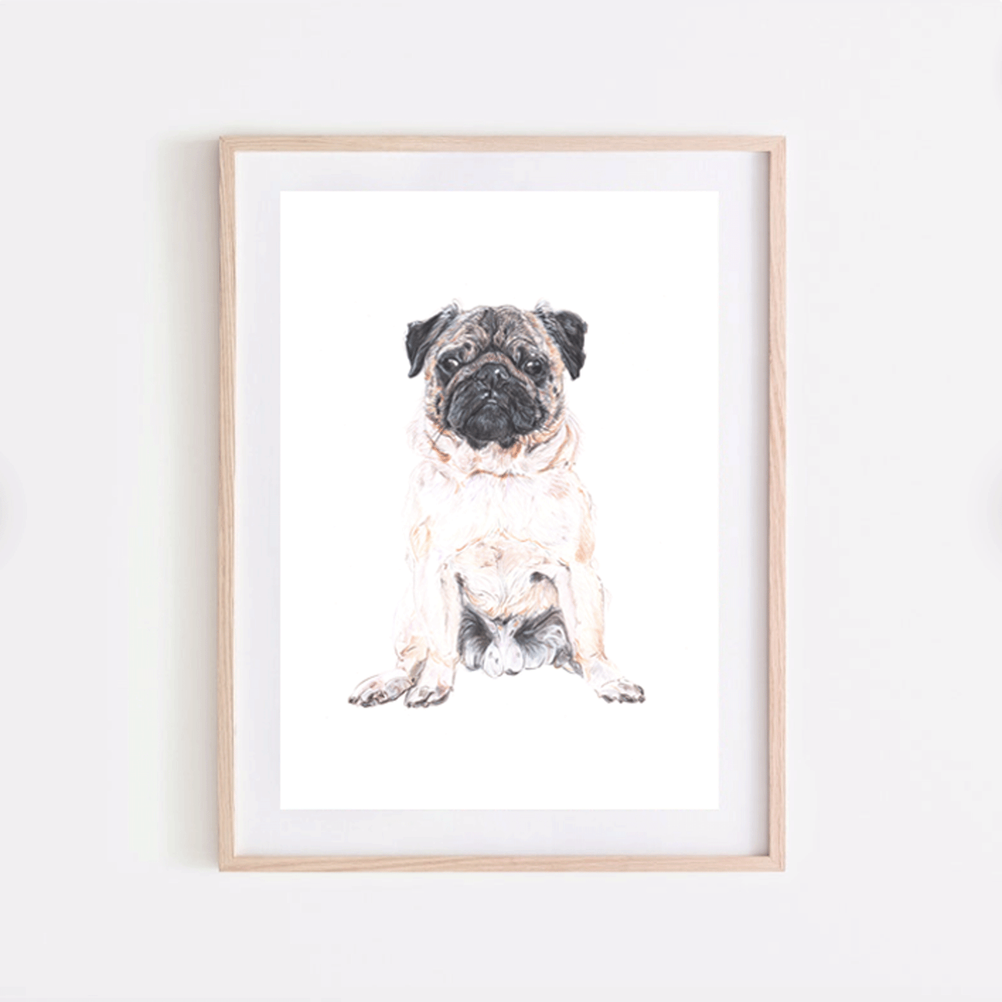 Fawn Pug Print