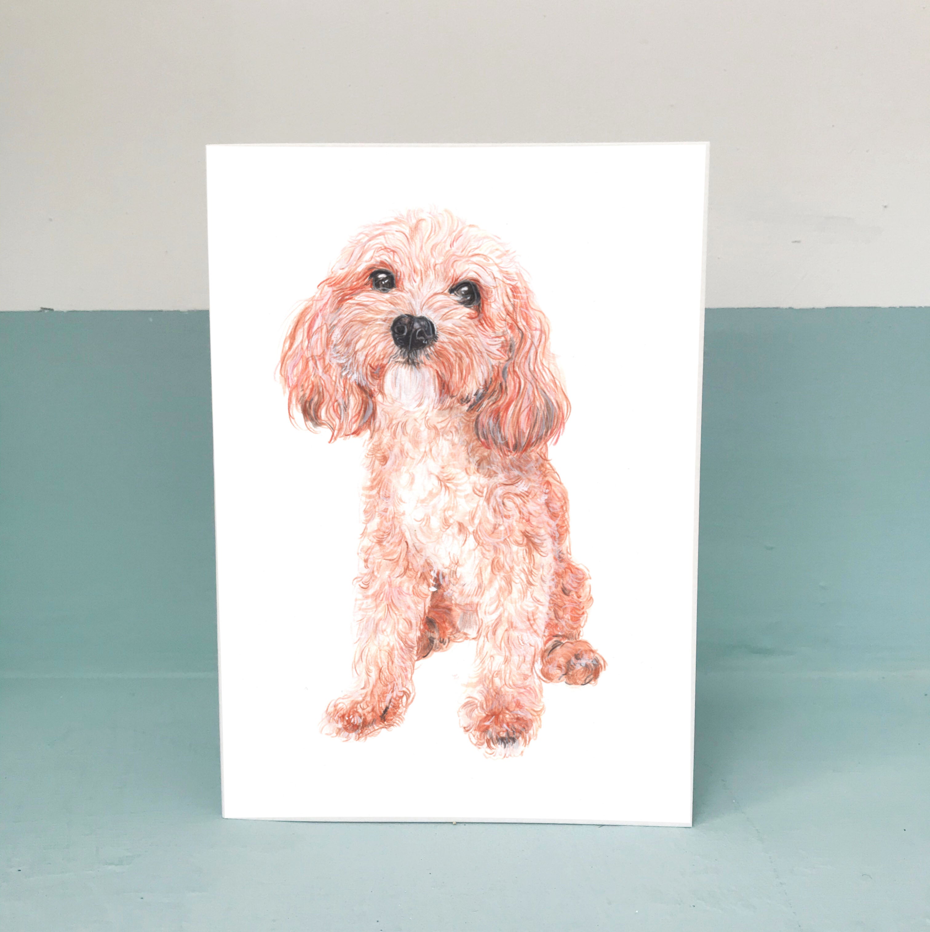 Cavapoo Card – Kitty Draws Dogs